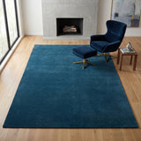 Solid Hand Tufted Wool Area Rug, Soft Plush Carpet