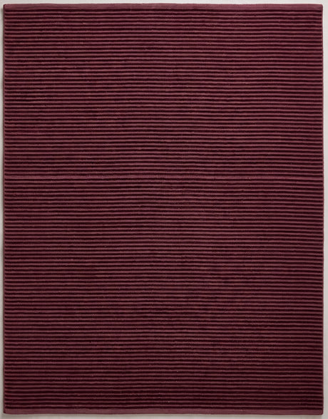 Modern Hand Tufted Wool Rug, Thin Striped Pattern, Soft Wool Carpet