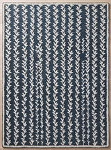 Hand-Tufted Wool Area Rug, Botanical Vine Pattern, Soft Thick Wool Carpet