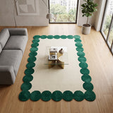 Hand-Tufted Scalloped Wool Area Rug | Modern Irregular Shape with Soft Plush Pile