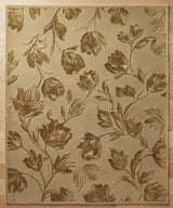 Hand Tufted Floral Wool Area Rug, Raised Botanical Carved Design