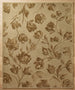 Hand Tufted Floral Wool Area Rug, Raised Botanical Carved Design