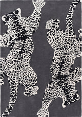 Climbing Jaguar Modern Handmade Wool Area Rug