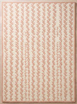 Hand-Tufted Wool Area Rug, Botanical Vine Pattern, Soft Thick Wool Carpet
