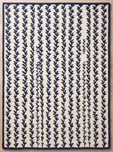 Hand-Tufted Wool Area Rug, Botanical Vine Pattern, Soft Thick Wool Carpet