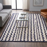 Hand-Tufted Wool Area Rug, Botanical Vine Pattern, Soft Thick Wool Carpet