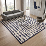 Hand-Tufted Wool Area Rug, Botanical Vine Pattern, Soft Thick Wool Carpet