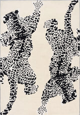 Climbing Jaguar Modern Handmade Wool Area Rug