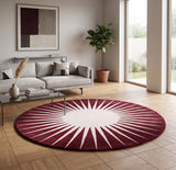 Modern Round Area Rug – Hand-Tufted with 100% New Zealand Wool