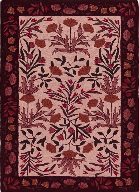 Hand-Tufted Adeline Wool Rug with Traditional Floral Tulip Design