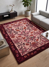Hand-Tufted Adeline Wool Rug with Traditional Floral Tulip Design