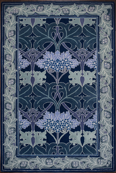 Handmade W Morris Traditional Oriental 100% Wool Area Rug