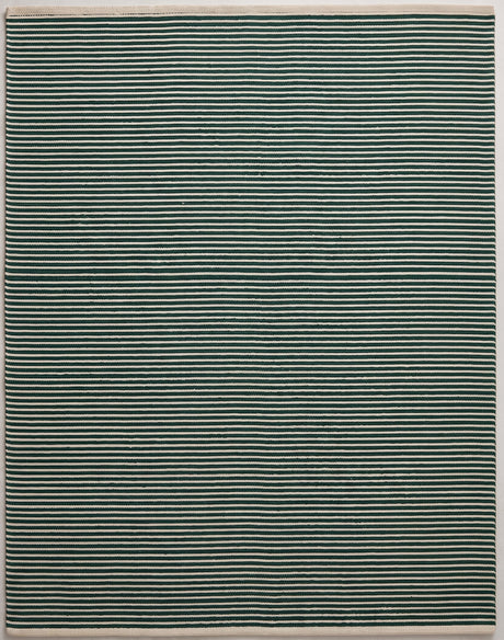 Modern Hand Tufted Wool Rug, Thin Striped Pattern, Soft Wool Carpet