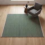 Modern Hand Tufted Wool Rug, Thin Striped Pattern, Soft Wool Carpet