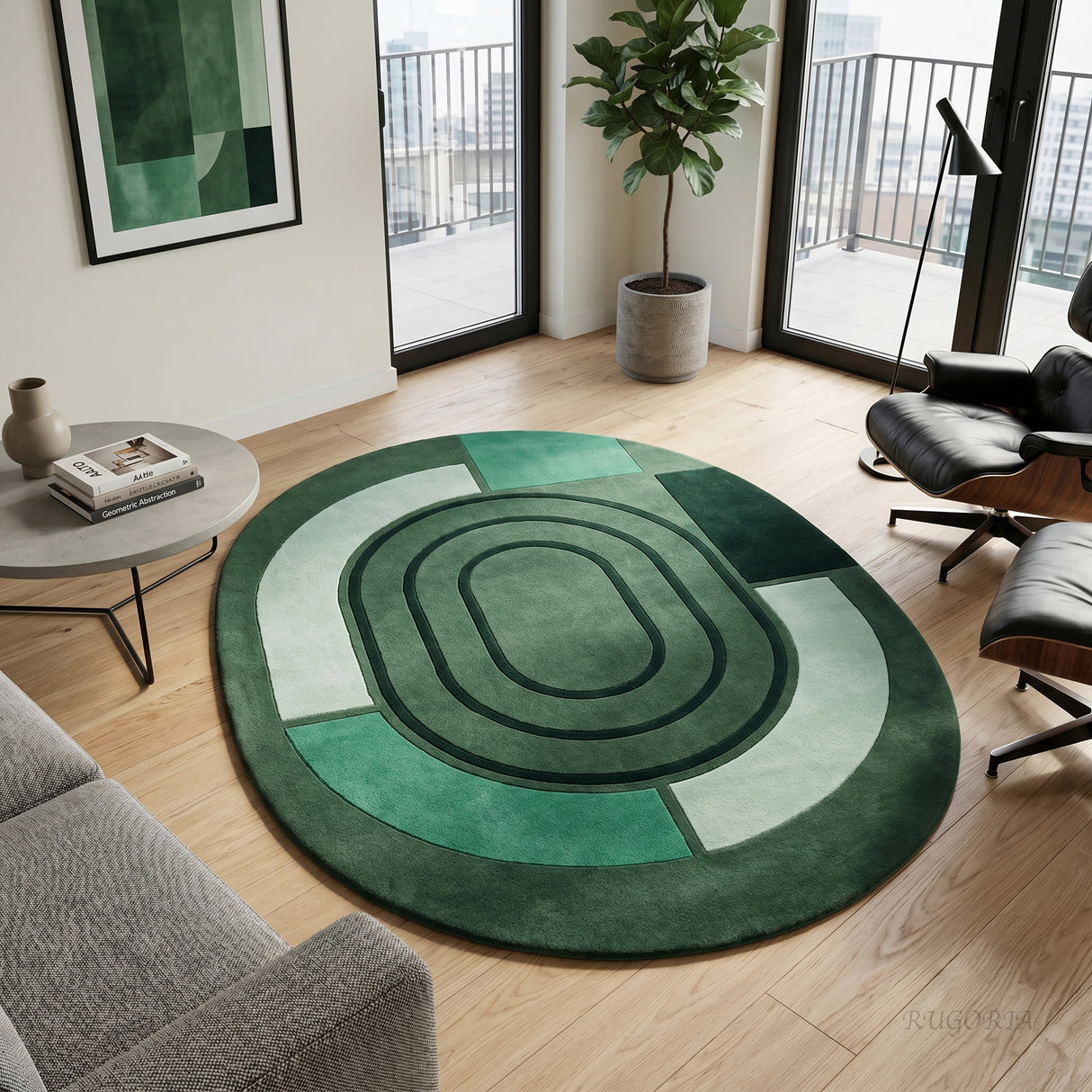 Modern Collection Hand-Tufted Wool Rug, Soft Plush Handmade Carpet