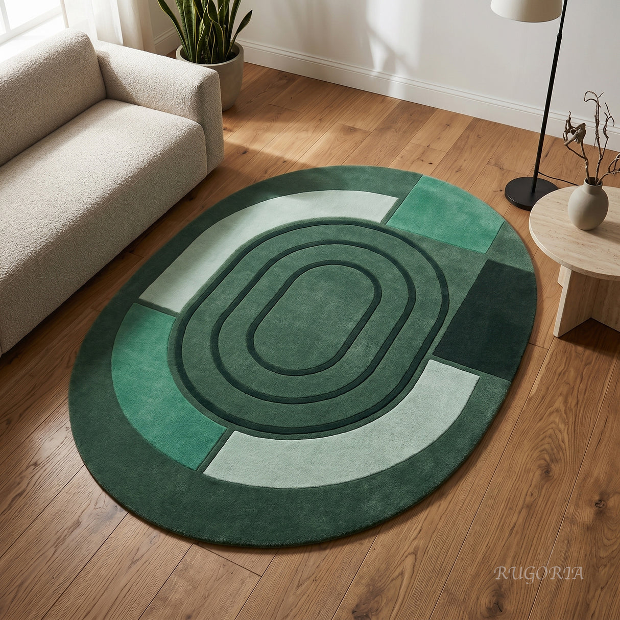 Modern Collection Hand-Tufted Wool Rug, Soft Plush Handmade Carpet