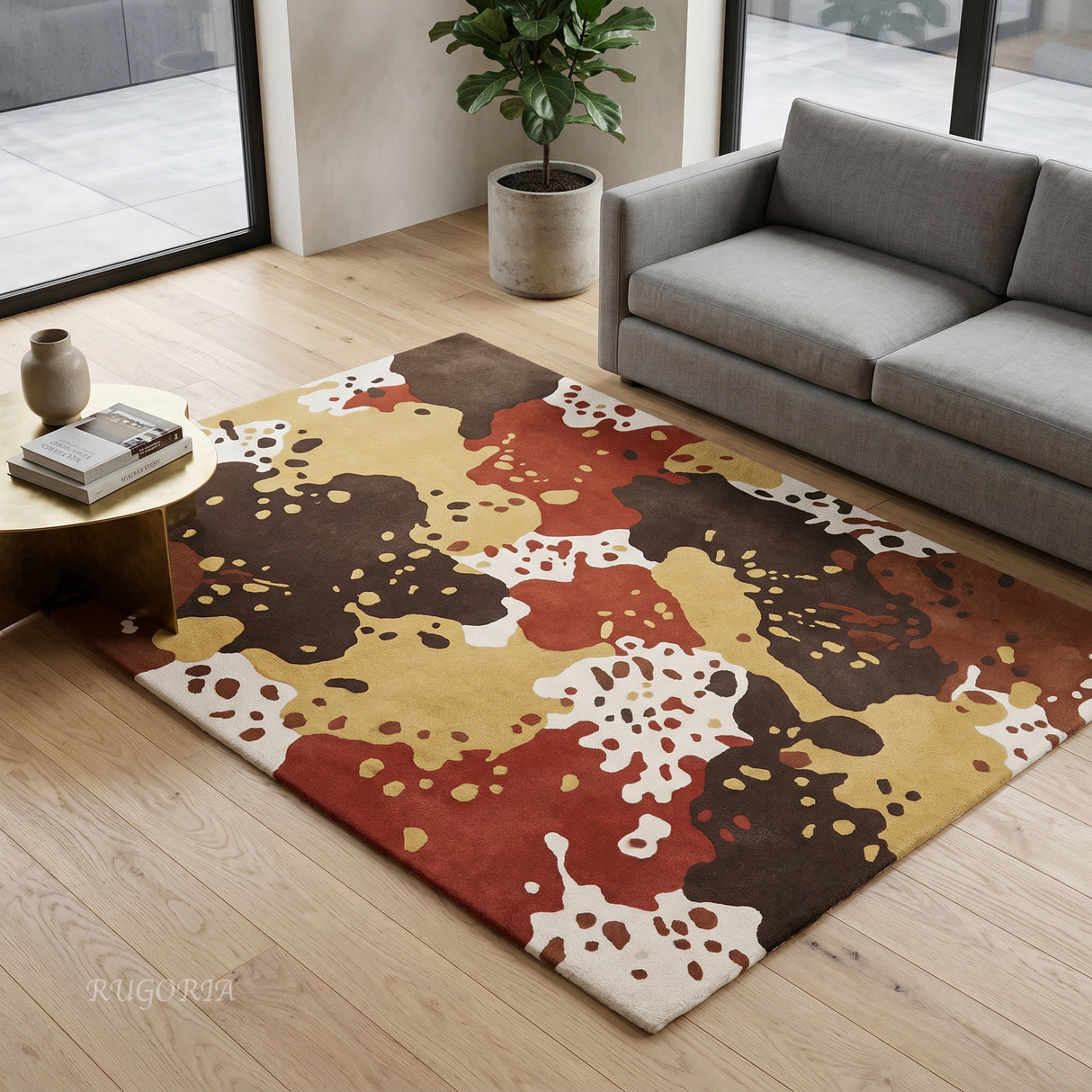 Modern Collection Hand-Tufted Wool Rug, Soft Plush Handmade Carpet