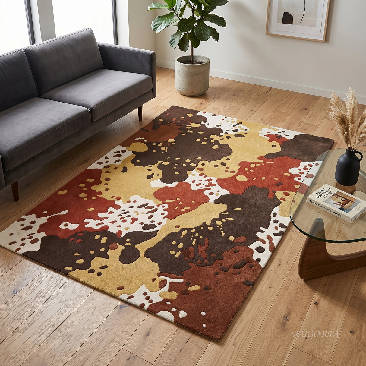 Modern Collection Hand-Tufted Wool Rug, Soft Plush Handmade Carpet
