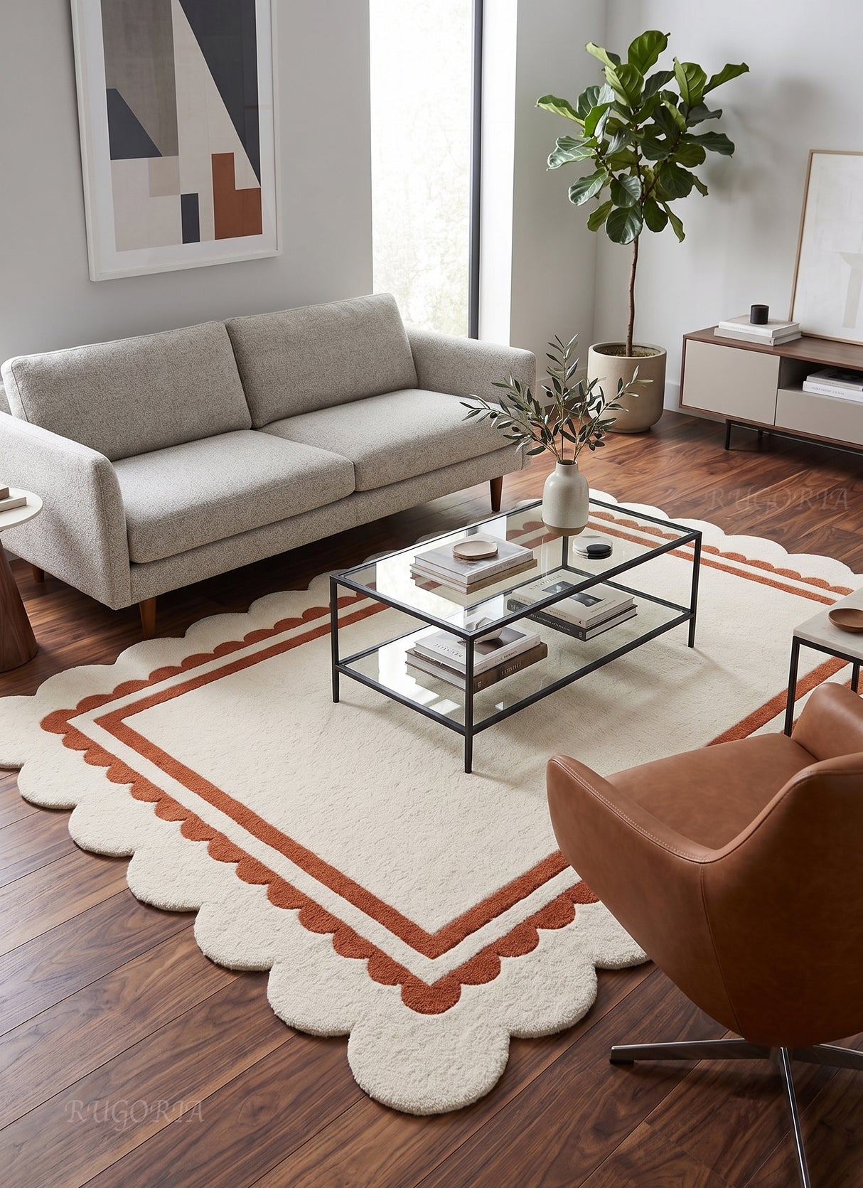 Modern Collection Hand-Tufted Wool Rug, Soft Plush Handmade Carpet