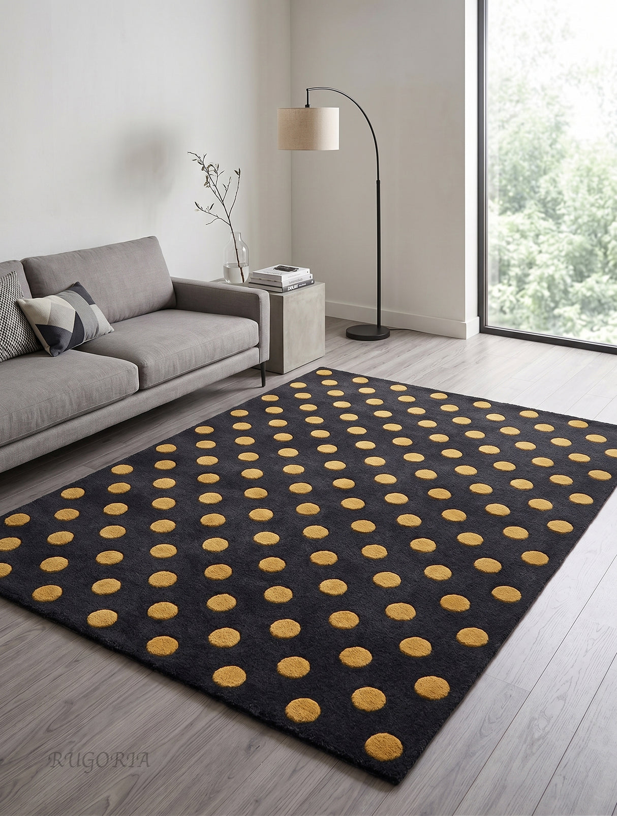 Modern Collection Hand-Tufted Wool Rug, Soft Plush Handmade Carpet