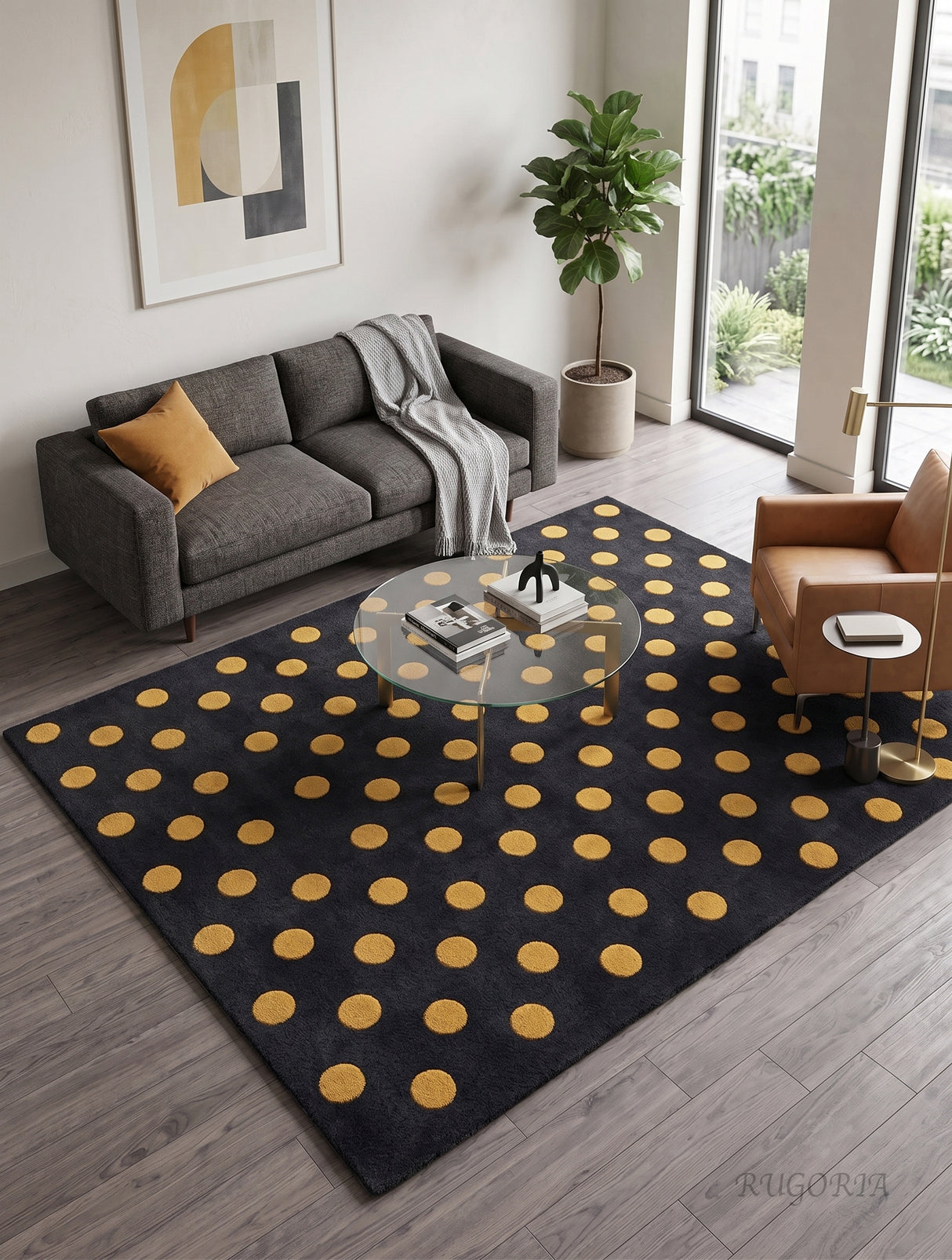 Modern Collection Hand-Tufted Wool Rug, Soft Plush Handmade Carpet