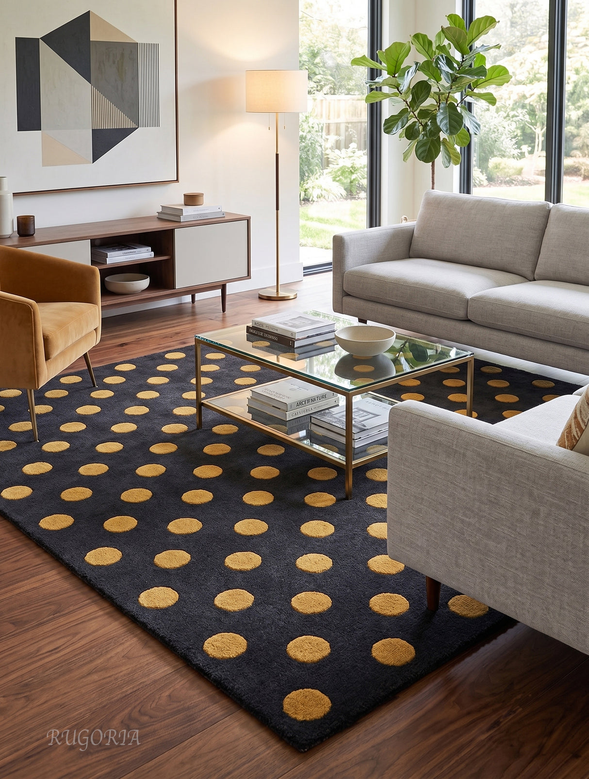 Modern Collection Hand-Tufted Wool Rug, Soft Plush Handmade Carpet