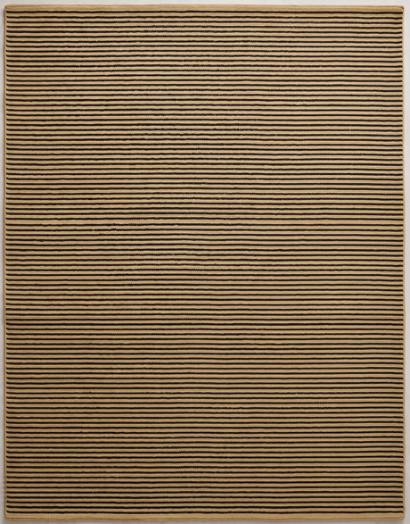 Modern Hand Tufted Wool Rug, Thin Striped Pattern, Soft Wool Carpet