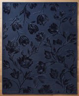 Hand Tufted Floral Wool Area Rug, Raised Botanical Carved Design