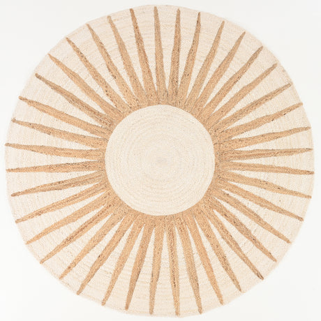 Round Jute Rug – Handwoven Natural Fiber Accent Rug