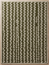 Hand-Tufted Wool Area Rug, Botanical Vine Pattern, Soft Thick Wool Carpet