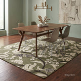 Hand Tufted Wool Rug, Floral Butterfly Botanical Pattern
