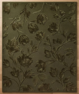 Hand Tufted Floral Wool Area Rug, Raised Botanical Carved Design