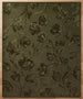 Hand Tufted Floral Wool Area Rug, Raised Botanical Carved Design