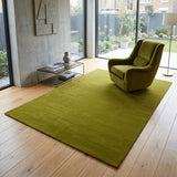 Solid Hand Tufted Wool Area Rug, Soft Plush Carpet