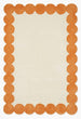 Hand-Tufted Scalloped Wool Area Rug | Modern Irregular Shape with Soft Plush Pile