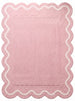 Modern Hand Tufted Wool Rug | Handmade Scalloped Border Carpet