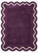 Modern Hand Tufted Wool Rug | Handmade Scalloped Border Carpet