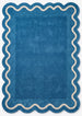 Modern Hand Tufted Wool Rug | Handmade Scalloped Border Carpet