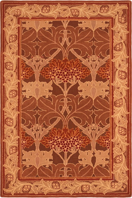 Handmade W Morris Traditional Oriental 100% Wool Area Rug