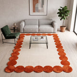 Hand-Tufted Scalloped Wool Area Rug | Modern Irregular Shape with Soft Plush Pile