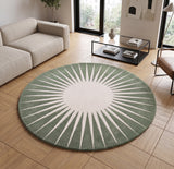 Modern Round Area Rug – Hand-Tufted with 100% New Zealand Wool