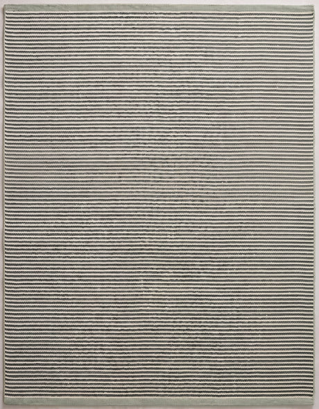 Modern Hand Tufted Wool Rug, Thin Striped Pattern, Soft Wool Carpet