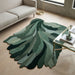 Handmade Irregular Shape Wool Rug | Unique Contemporary Colorful Botanical Design