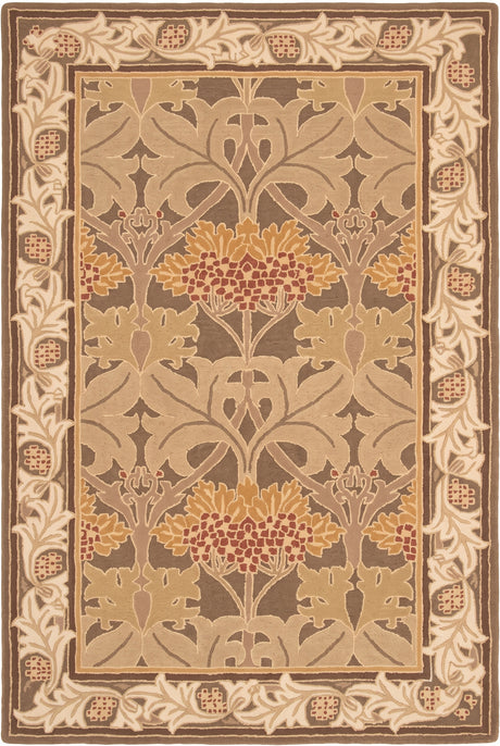 Handmade W Morris Traditional Oriental 100% Wool Area Rug