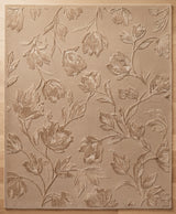Hand Tufted Floral Wool Area Rug, Raised Botanical Carved Design
