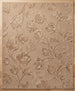 Hand Tufted Floral Wool Area Rug, Raised Botanical Carved Design