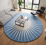 Modern Round Area Rug – Hand-Tufted with 100% New Zealand Wool