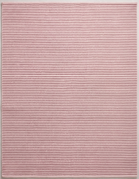Modern Hand Tufted Wool Rug, Thin Striped Pattern, Soft Wool Carpet