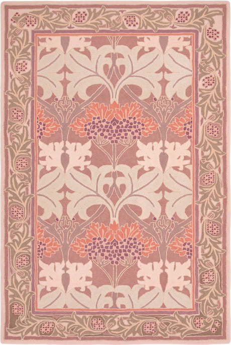 Handmade W Morris Traditional Oriental 100% Wool Area Rug
