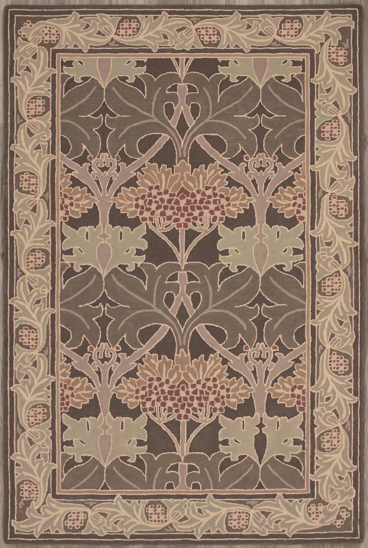 Handmade W Morris Traditional Oriental 100% Wool Area Rug